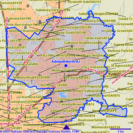 Adelaide North A2 Map